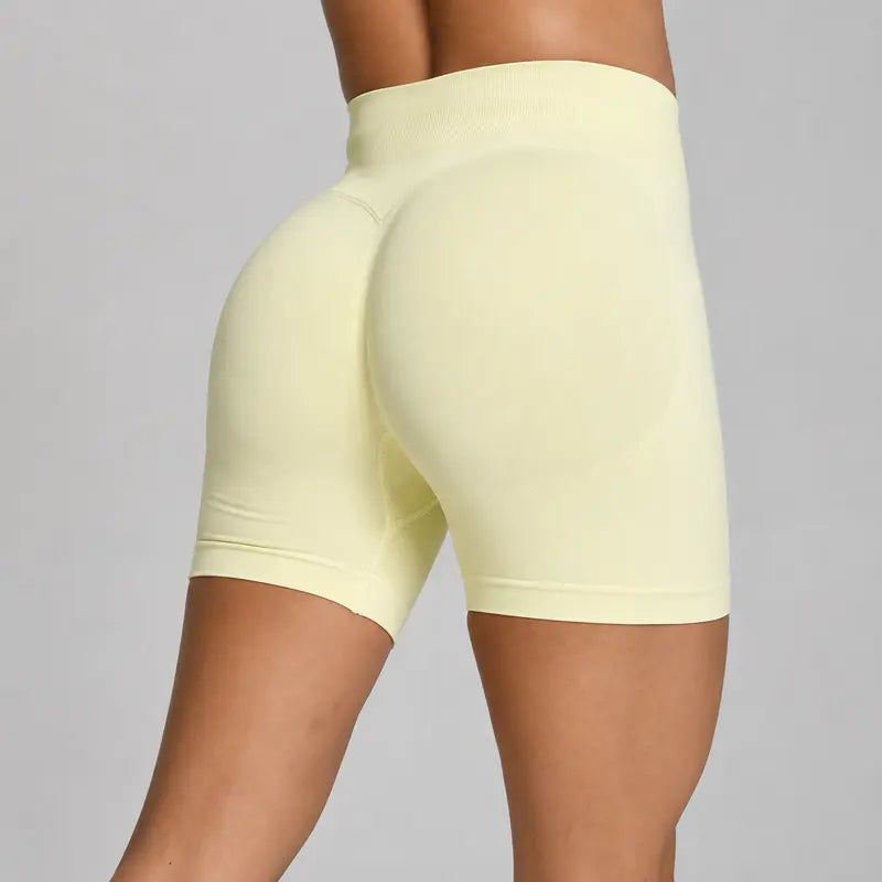 OUFALI Women's Seamless Gym Shorts with Scrunch Butt Lifting – 4.5" Workout Shorts