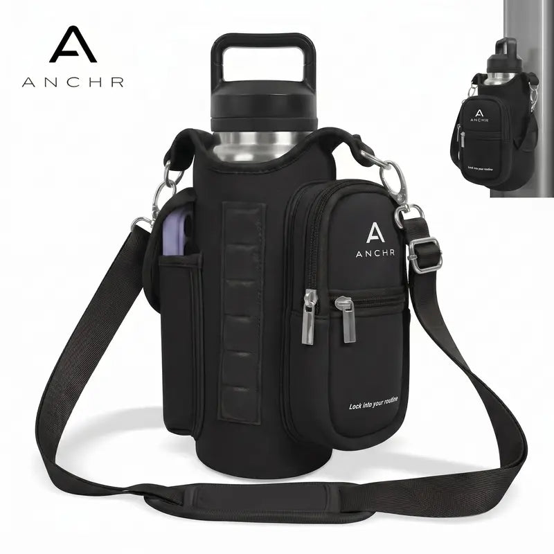 Premium Magnetic Gym Bag Compact Design with Zippered Pocket Durable Material Crossbody Pouch for Fitness Travel Outdoor Activities