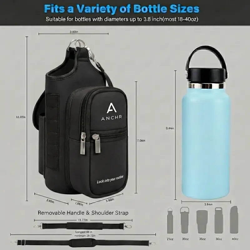 Premium Magnetic Gym Bag Compact Design with Zippered Pocket Durable Material Crossbody Pouch for Fitness Travel Outdoor Activities