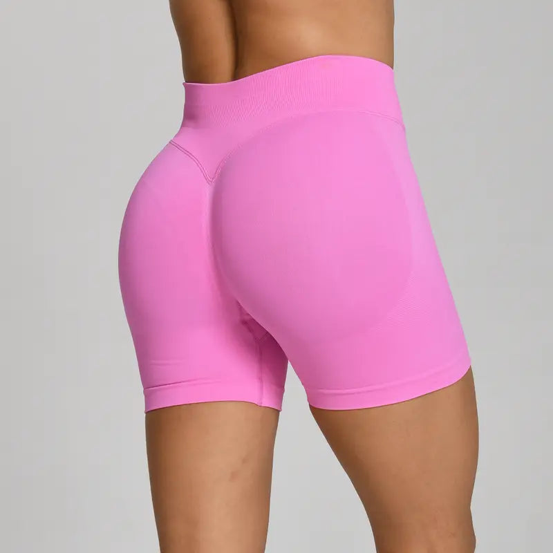 OUFALI Women's Seamless Gym Shorts with Scrunch Butt Lifting – 4.5" Workout Shorts